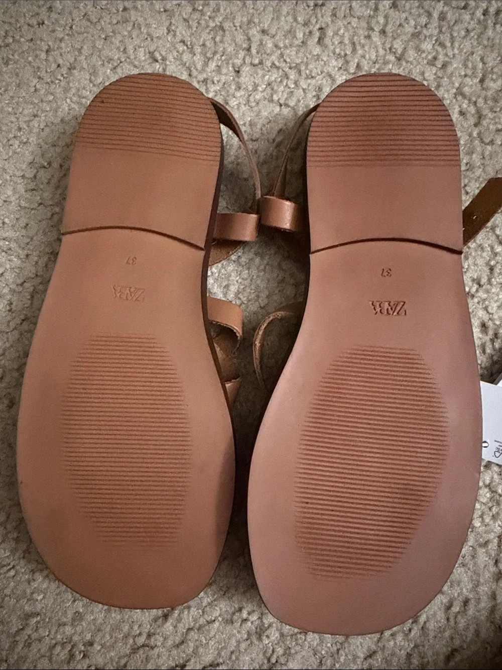Zara Kids Tan Strappy Comfort Sandals US5 Eur37 - Picture 4 of 4